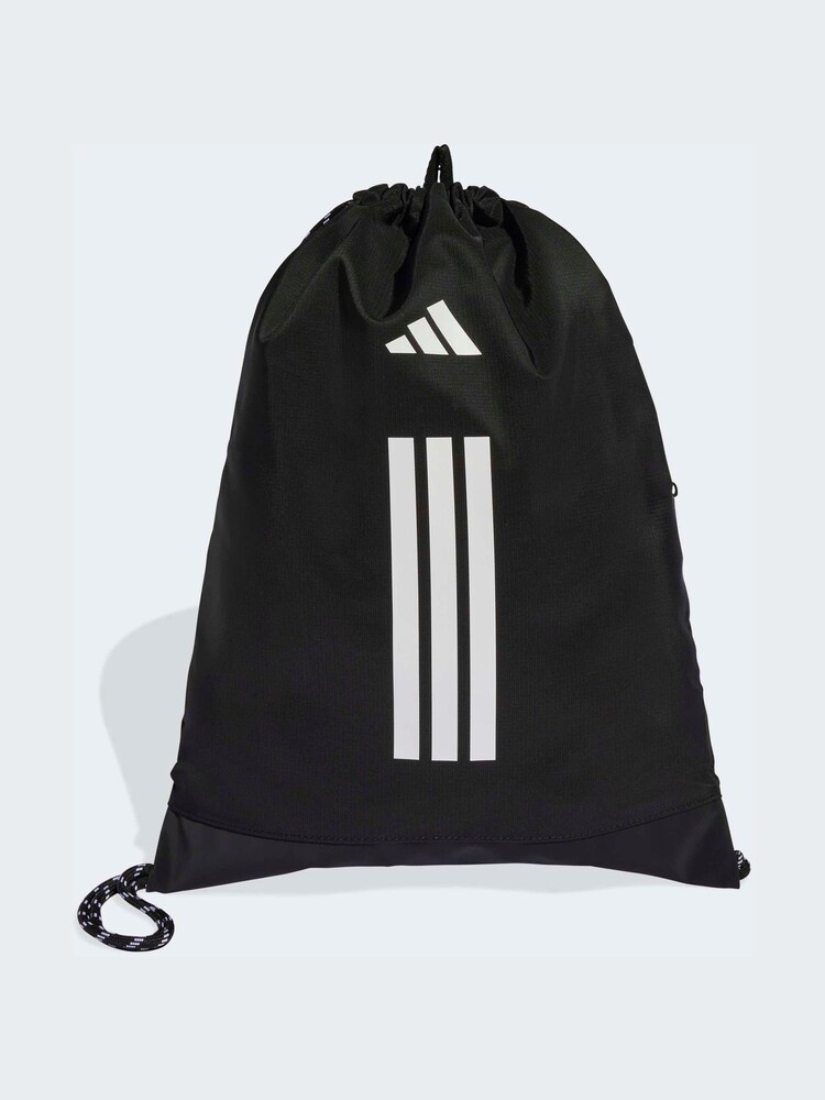adidas Black 3 Stripe Gymsack - Image 1 of 4