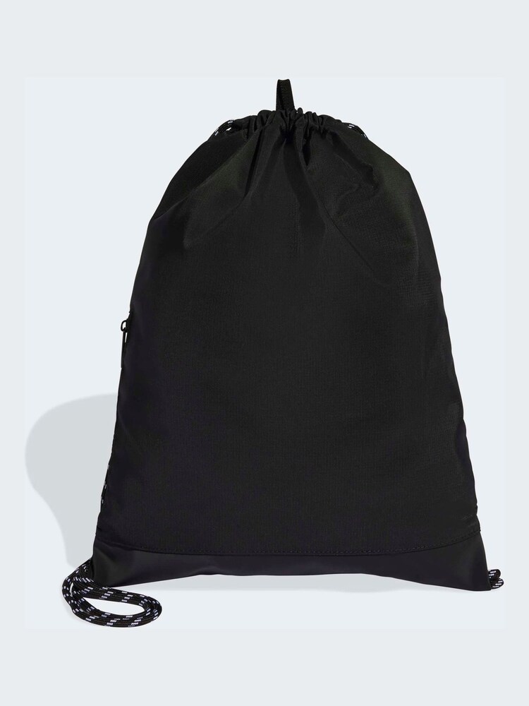 adidas Black 3 Stripe Gymsack - Image 2 of 4
