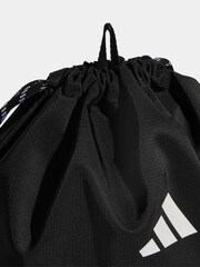 adidas Black 3 Stripe Gymsack - Image 3 of 4