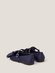 Monsoon Blue Bow Satin Ballet Flats - Image 2 of 3