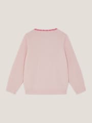 Monsoon Pink Christmas Unicorn Fuzzy Jumper - Image 2 of 3