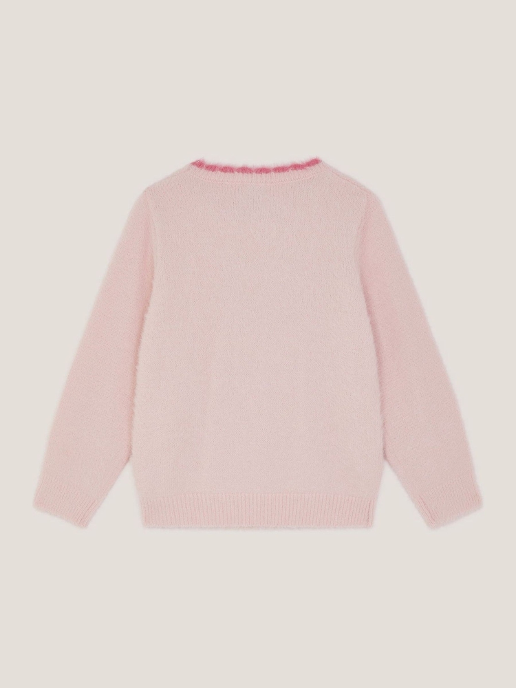 Monsoon Pink Christmas Unicorn Fuzzy Jumper - Image 2 of 3 Monsoon Pink Christmas Unicorn Fuzzy Jumper - Image 2 of 3