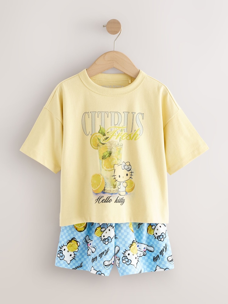 红色/蓝色 - Red/ Blue Hello Kitty Short Pyamas 2 Pack (3-16yrs) - 图片2 / 6