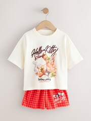 红色/蓝色 - Red/ Blue Hello Kitty Short Pyamas 2 Pack (3-16yrs) - 图片4 / 6