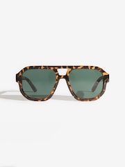 Friends Like These Brown/Green Fashion Aviator Sunglasses - Image 4 of 6