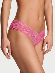 Victoria's Secret Rose Garden Pink XDye Crotchless Lace Knickers - Image 1 of 2