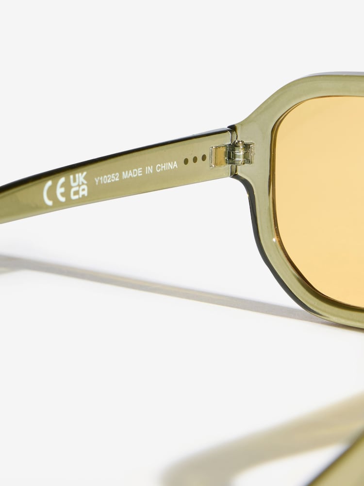 Zaļš - Friends Like These Fashion Aviator Sunglasses - Attēls 5 no 5