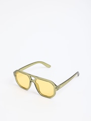 Zeleno - Friends Like These Fashion Aviator Naočare za sunce - Slika 8 od 8