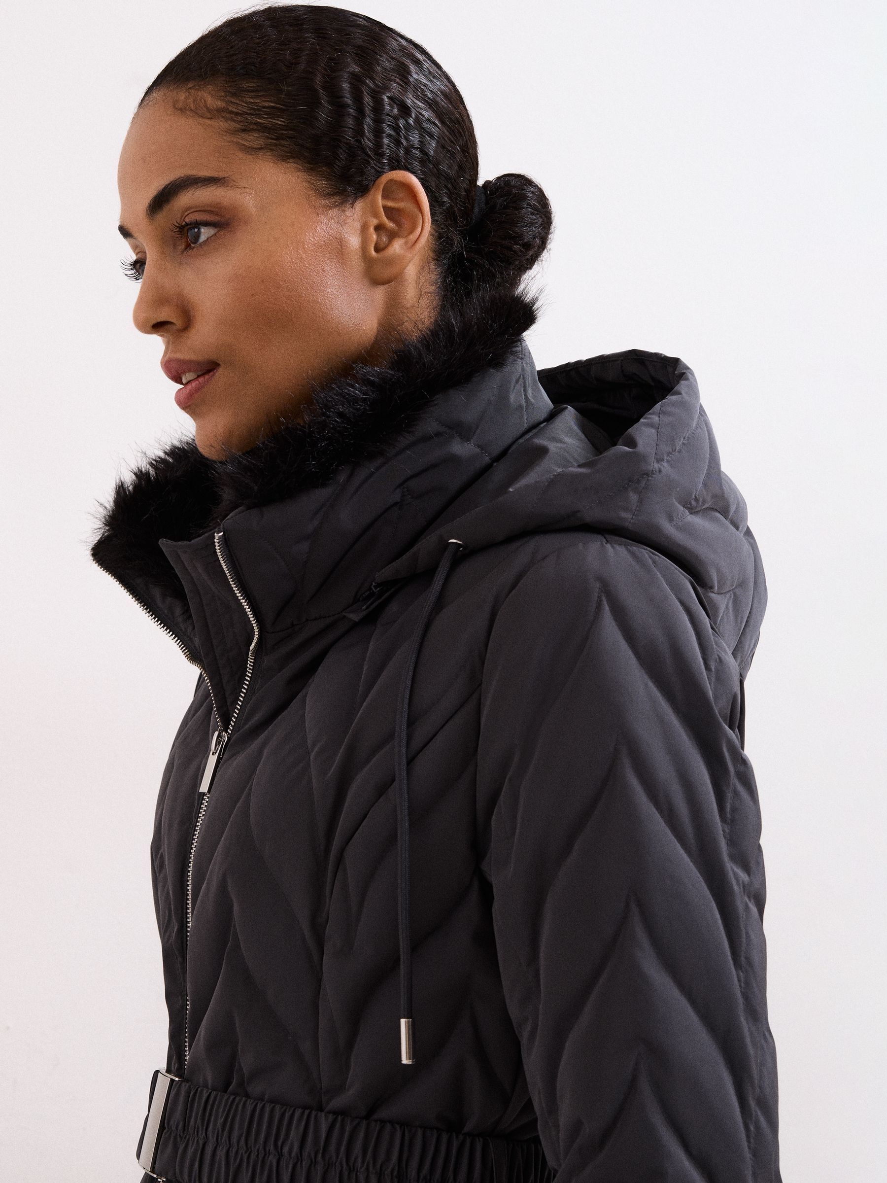 Buy Phase Eight Grey Hollie Midi Puffer Jacket from Next USA