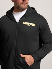 BadRhino Big & Tall Black World Map Zip Through Jacket - Image 5 of 7