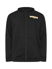 BadRhino Big & Tall Black World Map Zip Through Jacket - Image 6 of 7