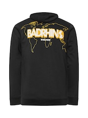 BadRhino Big & Tall Black World Map Zip Through Jacket - Image 7 of 7
