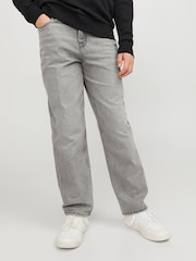 JACK & JONES Junior Grey Chris Relaxed Fit Jeans - Image 1 of 7