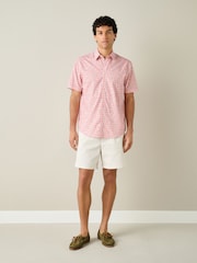 Pink Deck Chair Regular Fit 100% Cotton Short Sleeve Print Shirt - Image 2 of 4