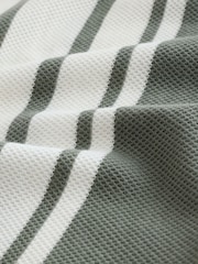 エクリュ セージグリーン - N. Premium半袖ジャージストライプシャツ - 画像 7 / 7