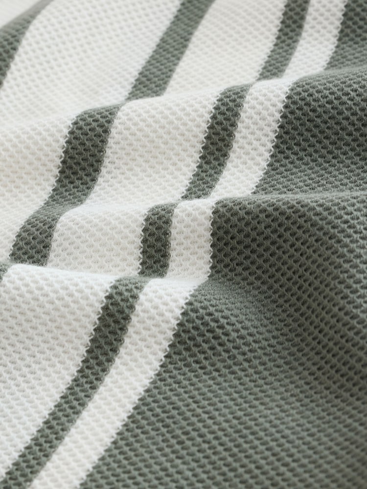 エクリュ セージグリーン - N. Premium半袖ジャージストライプシャツ - 画像 7 / 7