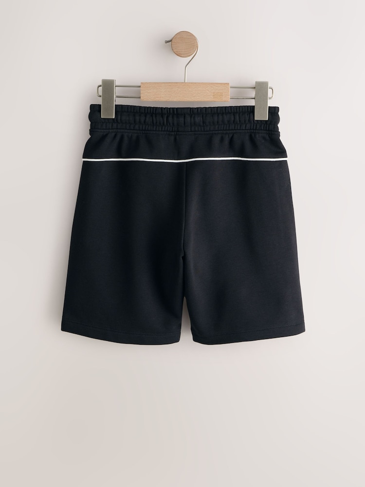 Black Piped Shorts (3-16yrs) - Image 2 of 4