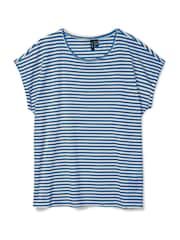 VERO MODA Blue Soft Touch Short Sleeve T-Shirt - Image 5 of 5