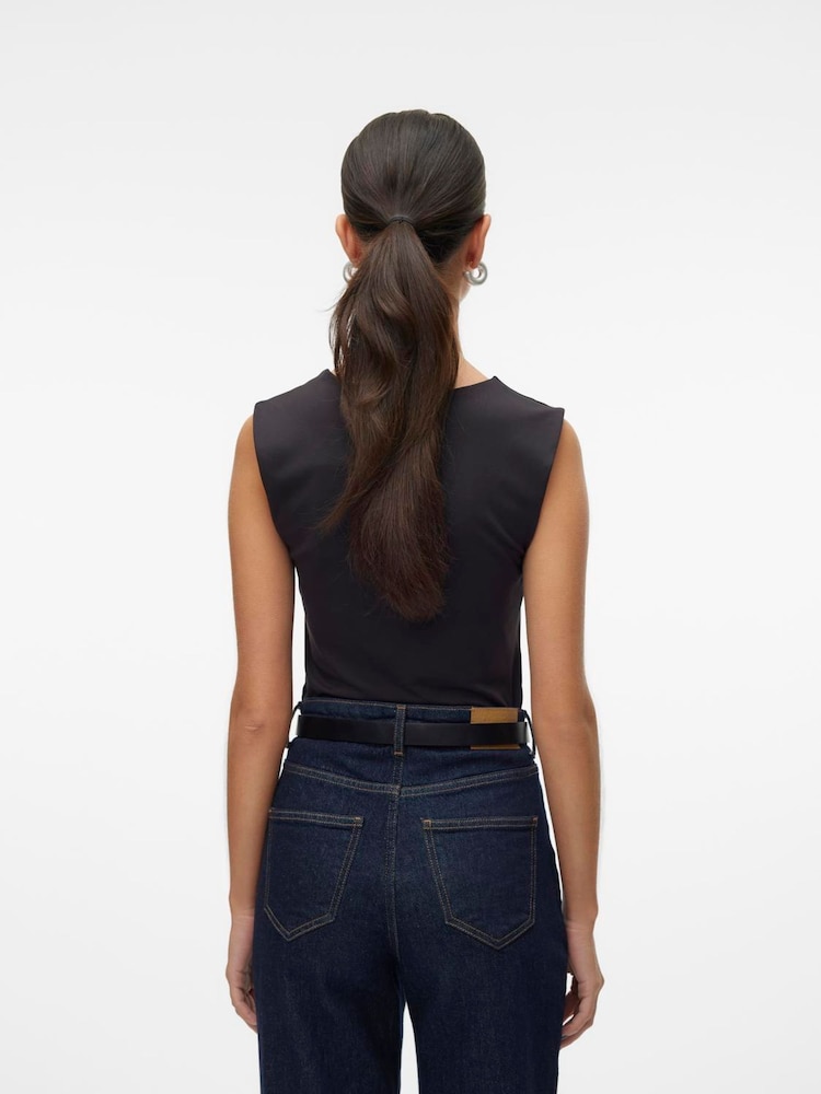 VERO MODA Black Square Neck Sleeveless Top - Image 2 of 4