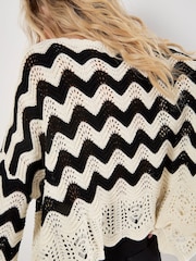 Apricot Cream Chevron Scallop Border Knit Jumper - Image 4 of 4