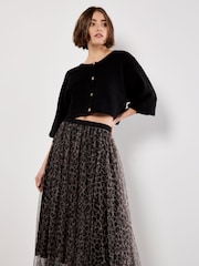 Apricot Brown Leopard Tulle Skirt - Image 3 of 4