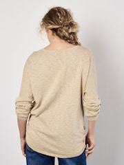 Apricot Natural Cotton Mix Knitted Light Jumper - Image 4 of 4