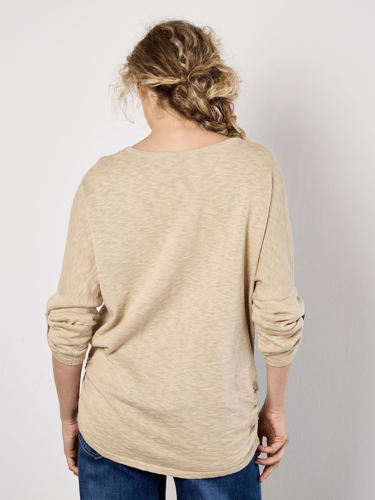 Apricot Natural Cotton Mix Knitted Light Jumper - Image 4 of 4