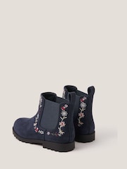 Monsoon Blue Floral Embroidered Chelsea Boots - Image 2 of 3