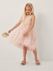 Monsoon Pink Glinda Appliqué Glitter Party Dress - Image 1 of 4