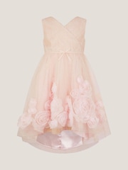 Monsoon Pink Glinda Appliqué Glitter Party Dress - Image 2 of 4