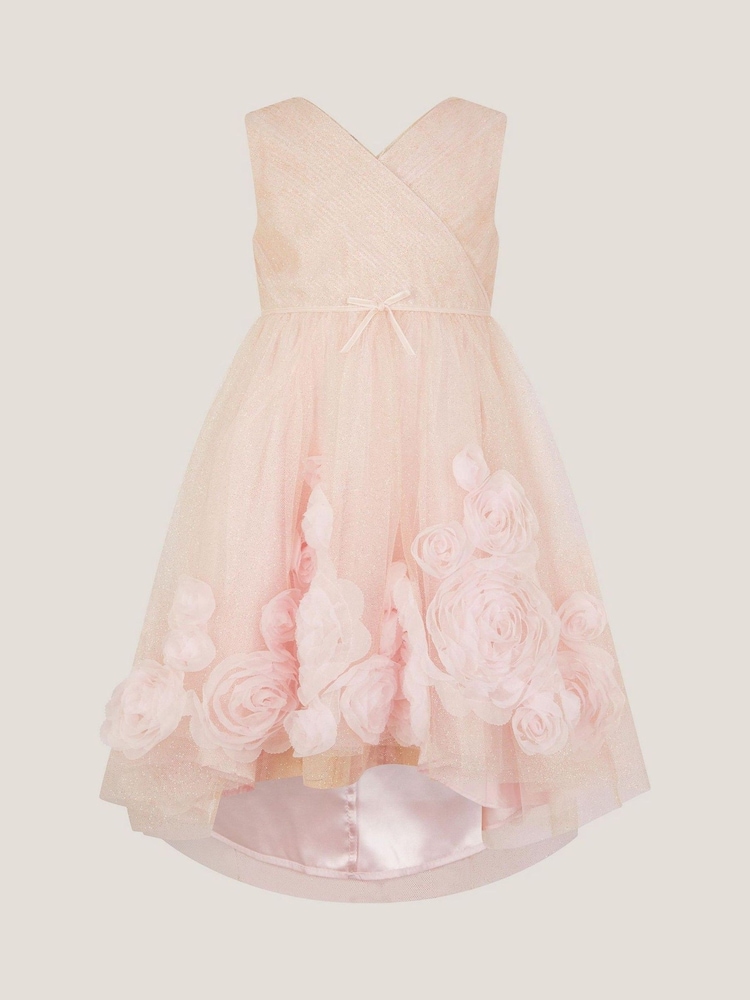 Monsoon Pink Glinda Appliqué Glitter Party Dress - Image 2 of 4
