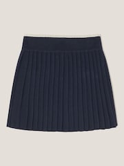 Monsoon Blue Crochet Knit Pleated Skirt - Image 3 of 4