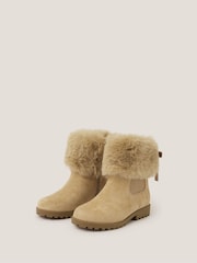 Monsoon Brown Fur Chelsea Boots - Image 2 of 3
