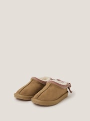 Monsoon Brown Velvet Bow Low Clogs - Image 2 of 3