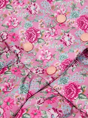 Monsoon Pink Baby Dolly Floral Print Padded Coat - Image 4 of 4