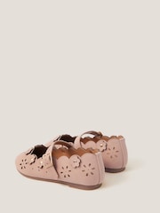 Monsoon Pink Flower Cutwork Ballet Flats - Image 3 of 3