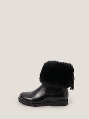 Monsoon Black Fur Chelsea Boots - Image 1 of 2