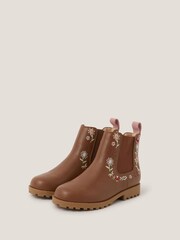 Monsoon Brown Flower Emb Boots - Image 2 of 3