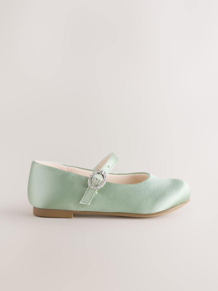 Green Standard Fit (F) Flower Girl Occasion Mary Jane Shoes - Image 2 of 5 Green Standard Fit (F) Flower Girl Occasion Mary Jane Shoes - Image 2 of 5
