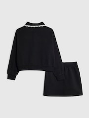 River Island Black Lace Skirt & Sweatshirt Set - Image 3 of 5