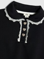 River Island Black Lace Skirt & Sweatshirt Set - Image 4 of 5