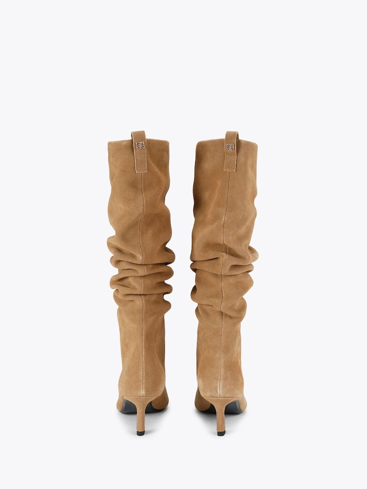 KG Kurt Geiger Brown Rouche Boots - Image 2 of 3 KG Kurt Geiger Brown Rouche Boots - Image 2 of 3