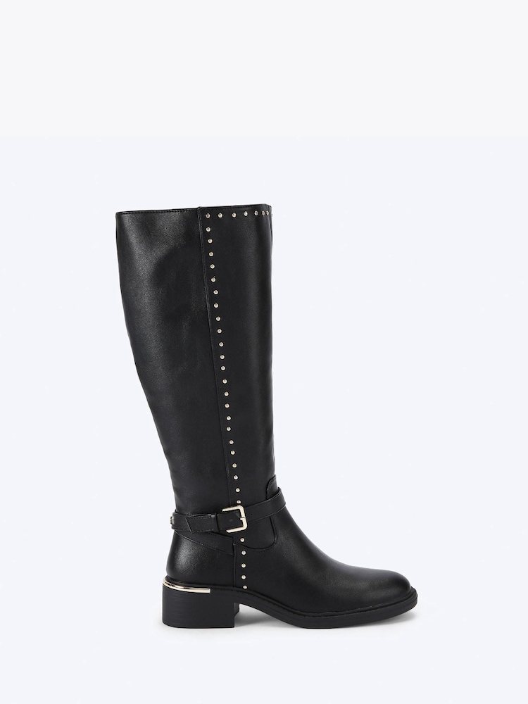 KG Kurt Geiger Black Stud Knee Boots - Image 1 of 4 KG Kurt Geiger Black Stud Knee Boots - Image 1 of 4