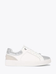 KG Kurt Geiger Lillian Gem White Trainers - Image 1 of 4