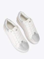 KG Kurt Geiger Lillian Gem White Trainers - Image 2 of 4