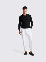 MOSS Linen Blend Skipper Polo Shirt - Image 2 of 3
