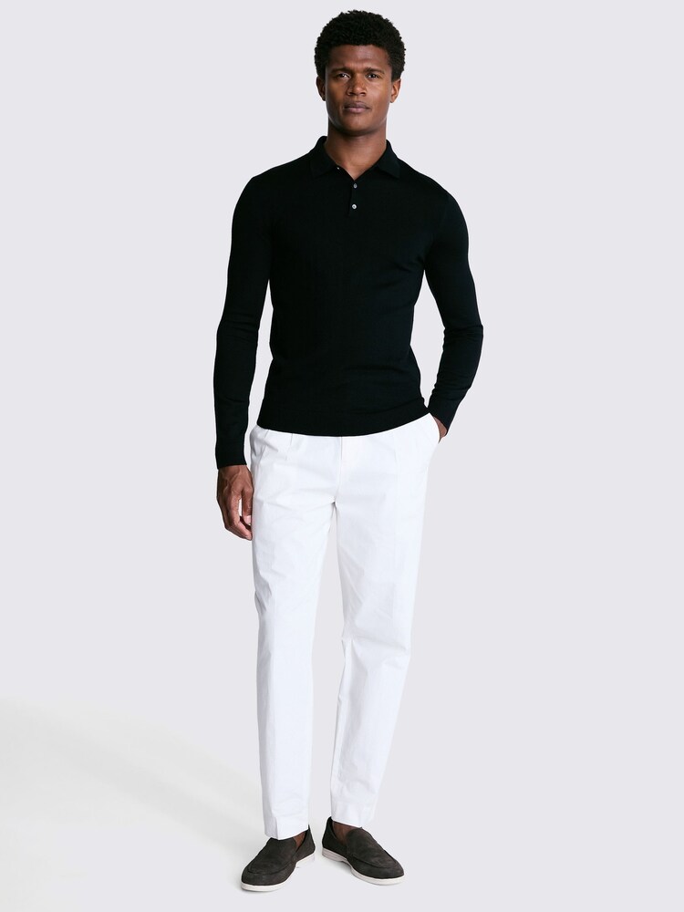 MOSS Merino Blend Polo Shirt - Image 2 of 6 MOSS Merino Blend Polo Shirt - Image 2 of 6