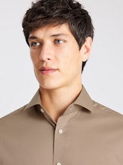 MOSS Natural Tailored Fit Straw Stretch Shirt - Image 2 of 3