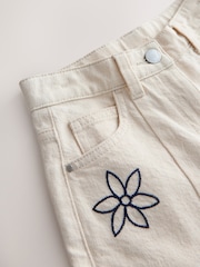 Broderie Ecru - Barrel Leg Jeans (3-16yrs) - Imaginea 3 din 5