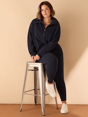 Live Unlimited Blue Half Zip Sweatshirt - Image 1 of 1